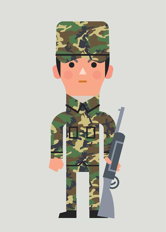 Attenshun soldier