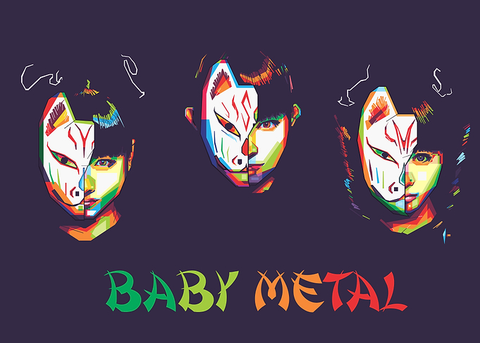 BABYMETAL Colorful Pop Art