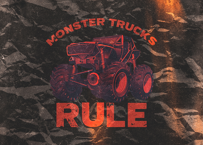 Monster Trucks Rule Retro