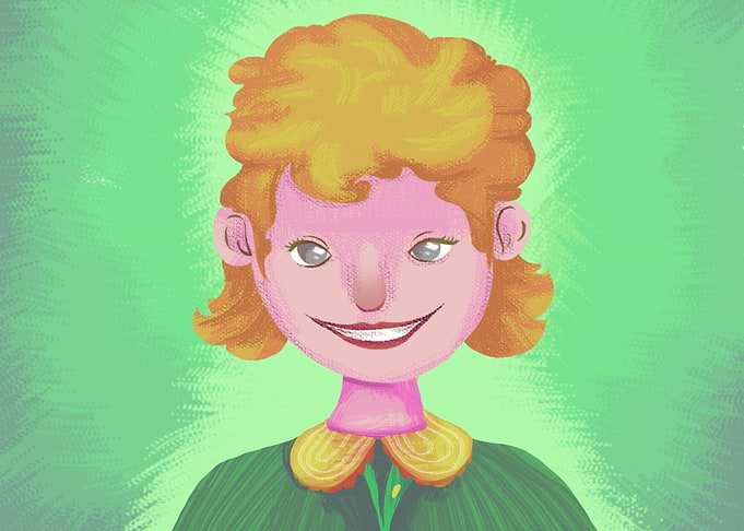 girl in a green