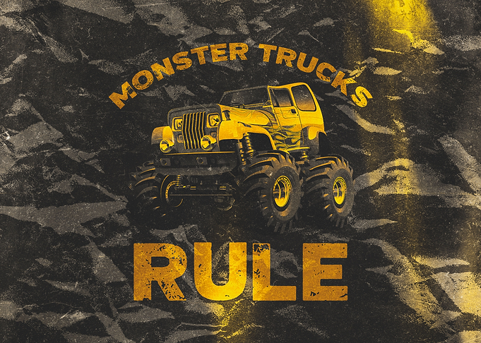 Monster Trucks Rule Retro
