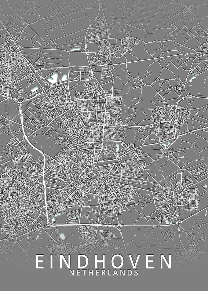 Eindhoven Grey City Map