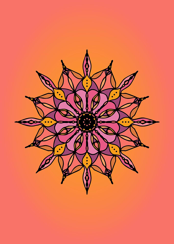 Shimmering Sunset Mandala