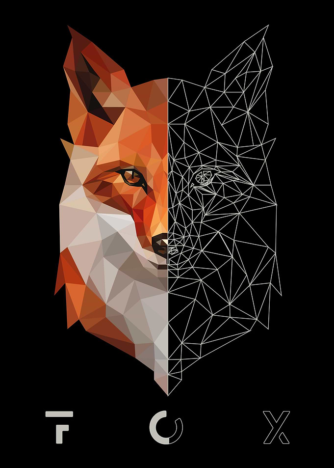 polygonal foxy abstract