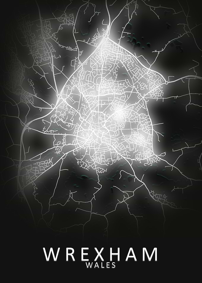 Wrexham LED Glow City Map