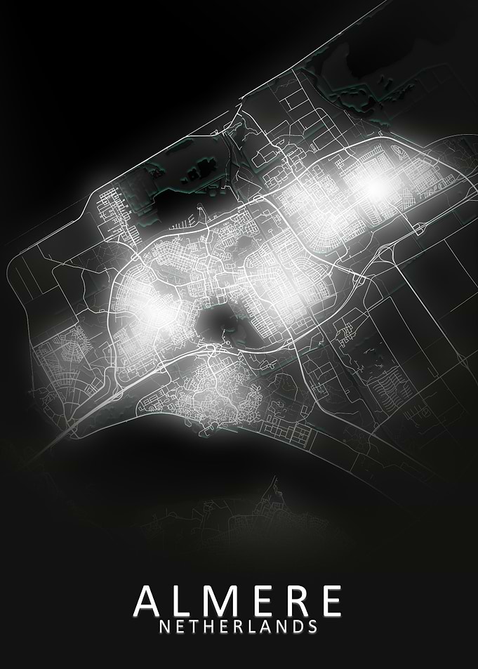 Almere LED Glow City Map