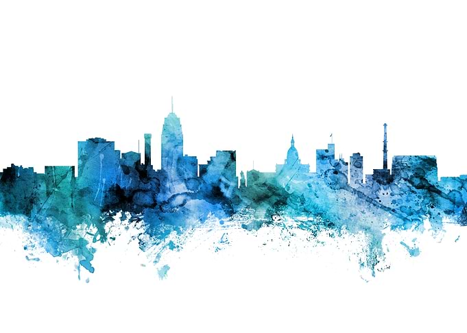 Lansing Michigan Skyline