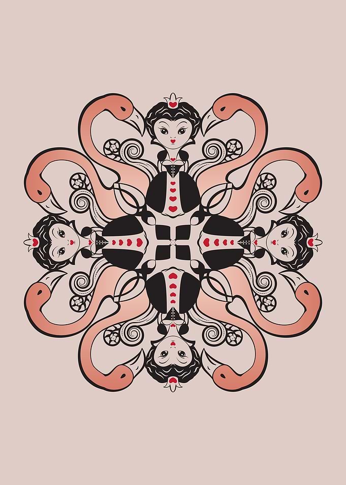 Queen of heart mandala