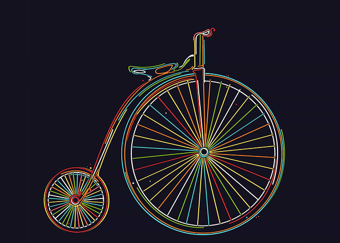 Vintage two wheeled bike