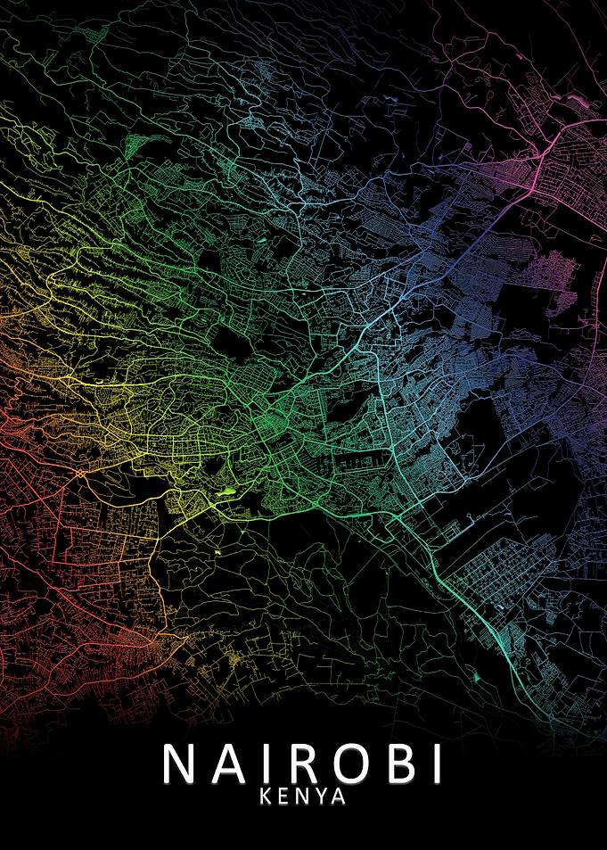 Nairobi Rainbow City Map