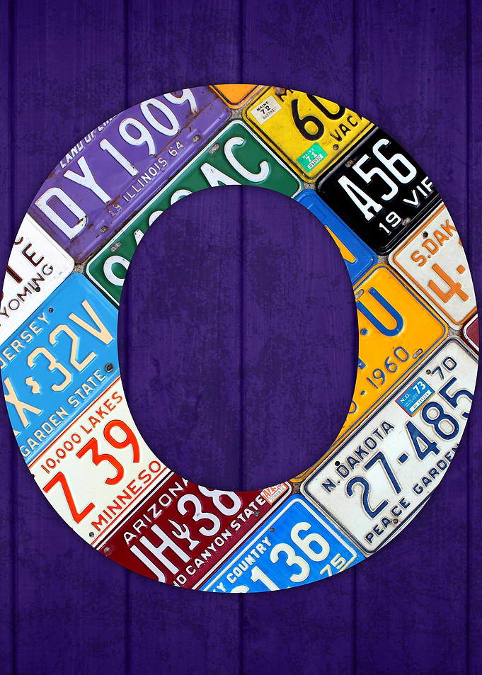 License Plate Letter O