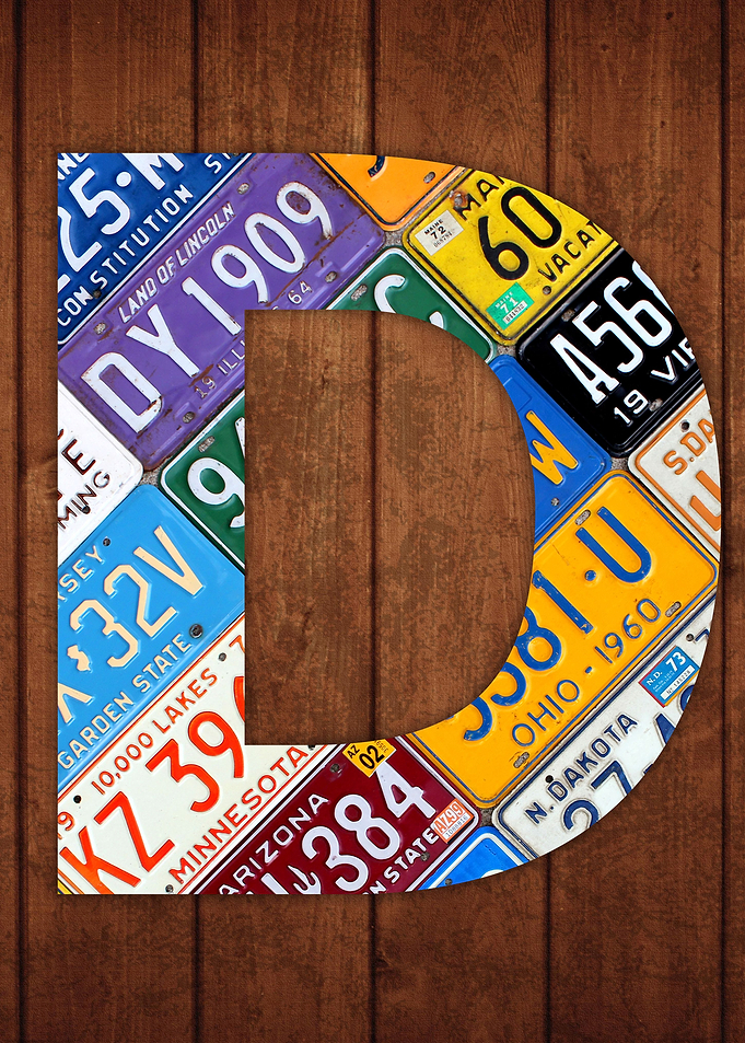 License Plate Letter D