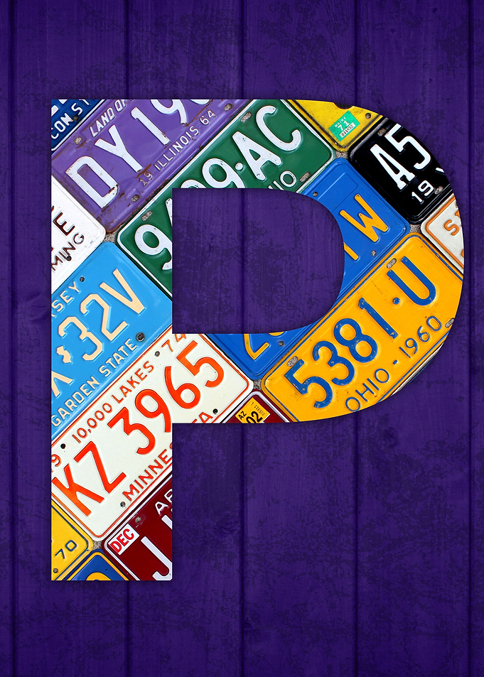 License Plate Letter P
