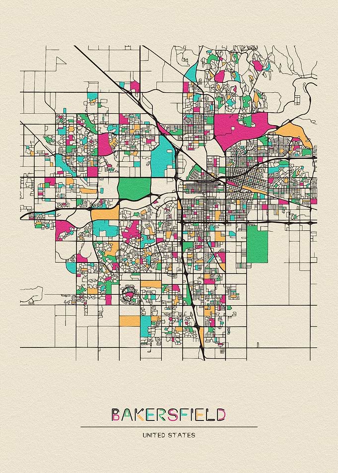 Bakersfield Map