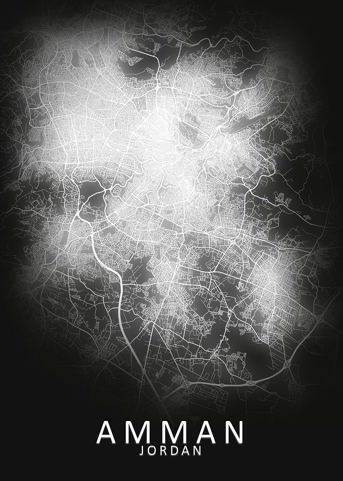 Amman LED Glow City Map