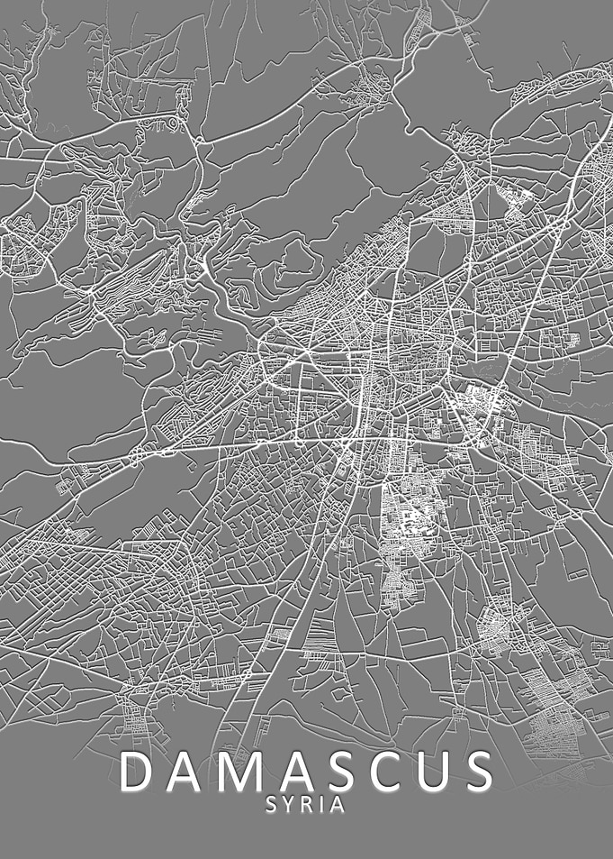 Damascus Grey City Map