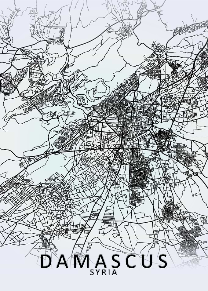 Damascus White City Map