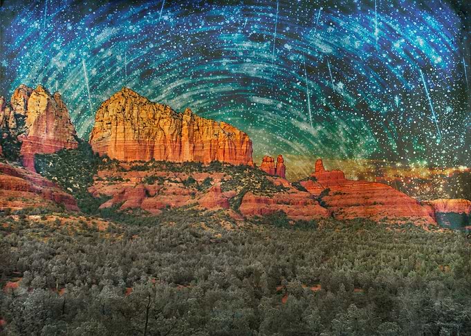 Sedona Vortex at Night