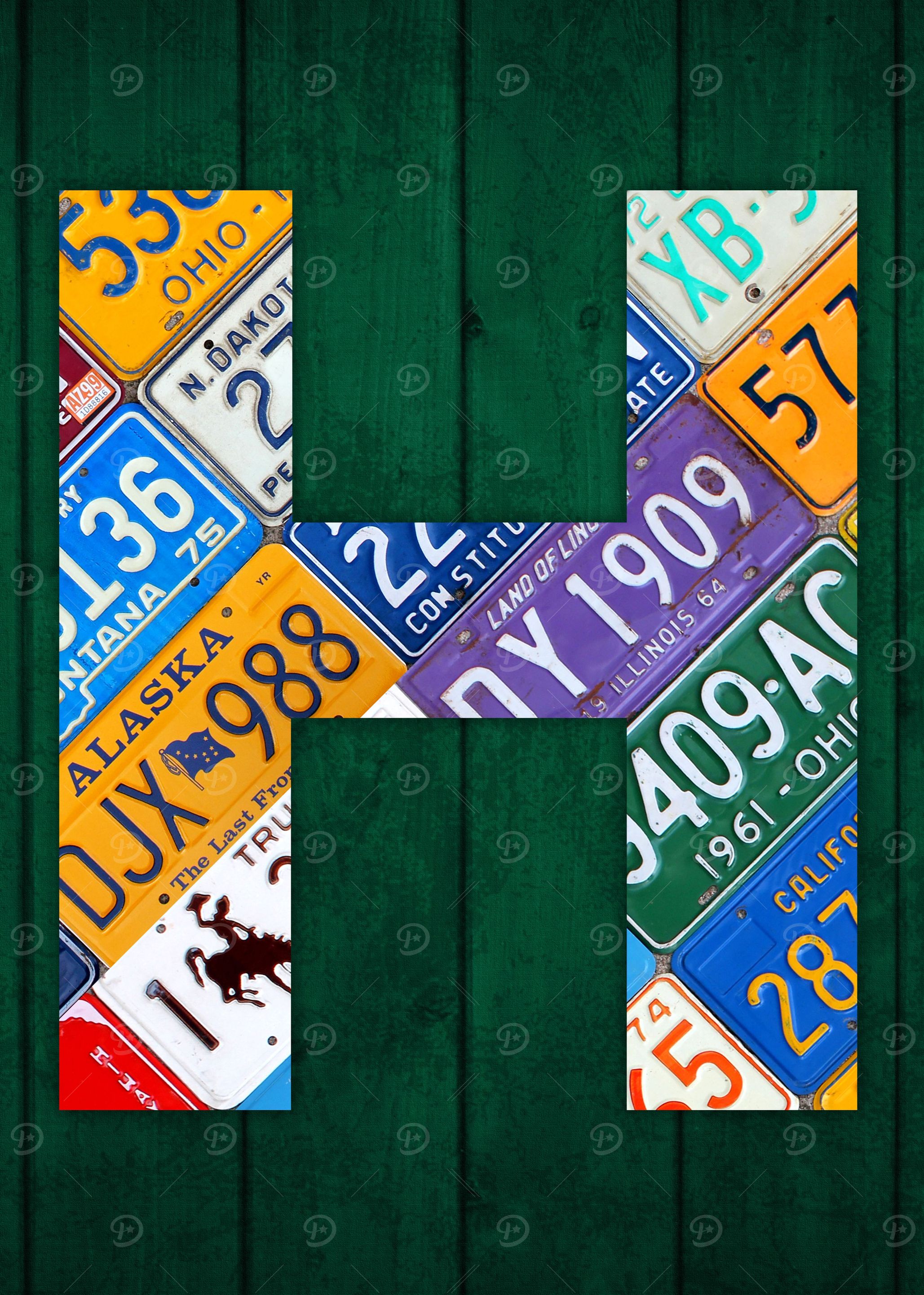 License Plate Letter H