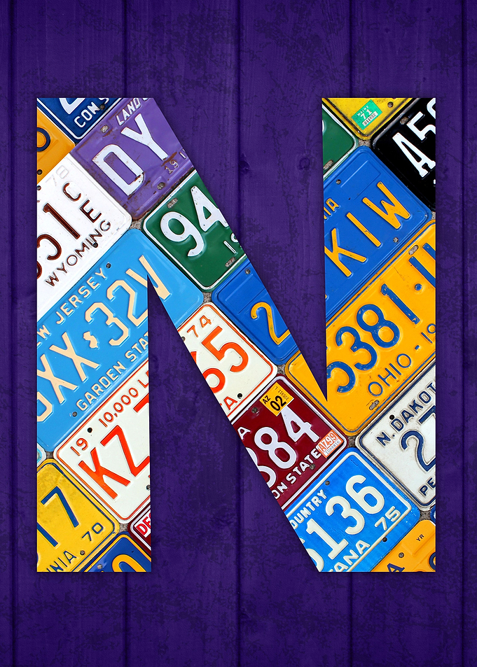 License Plate Letter N