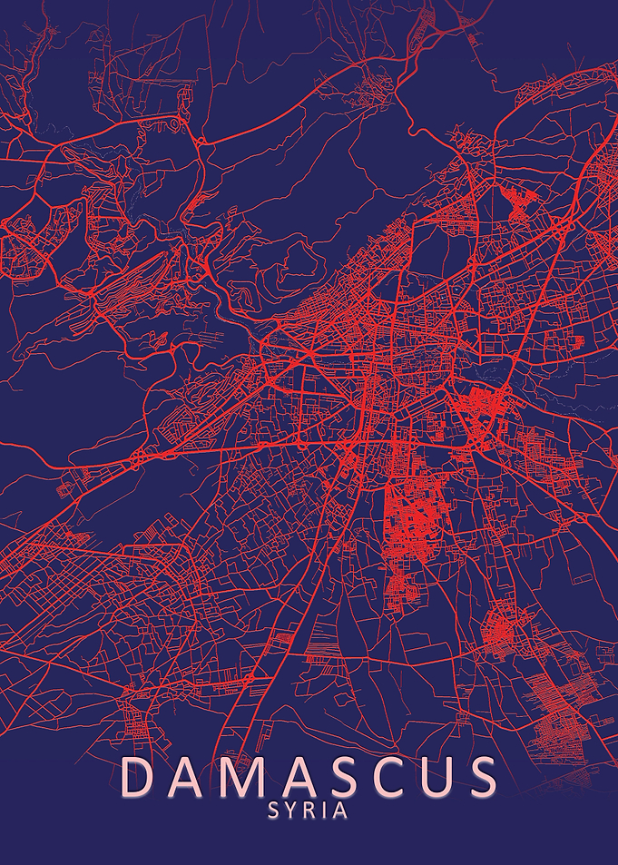 Damascus Blue City Map
