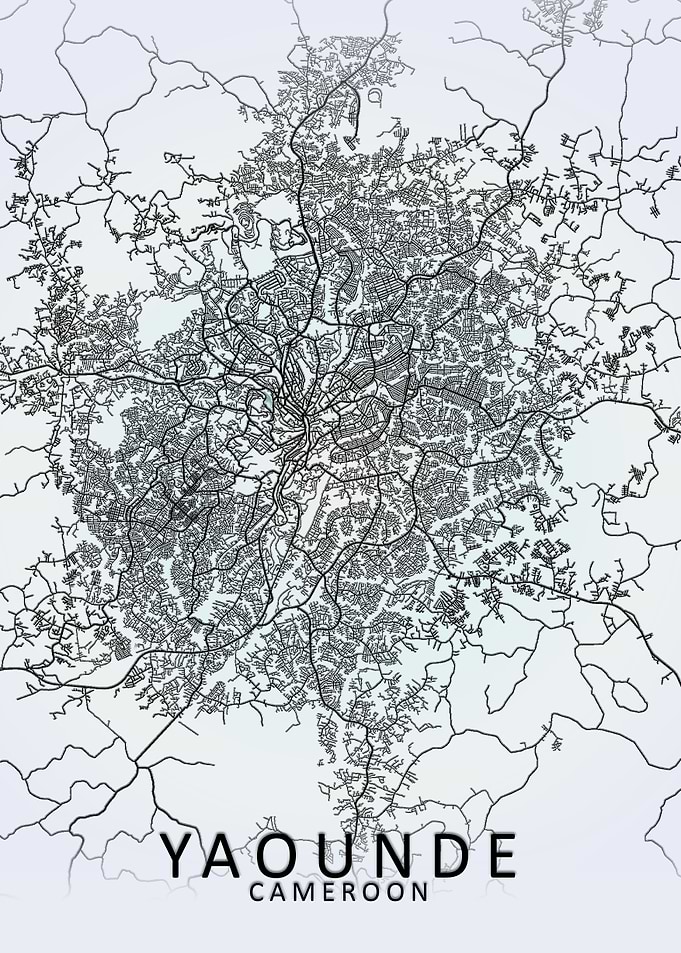 Yaounde White City Map