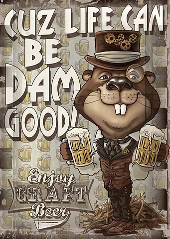Retro Beer Beaver