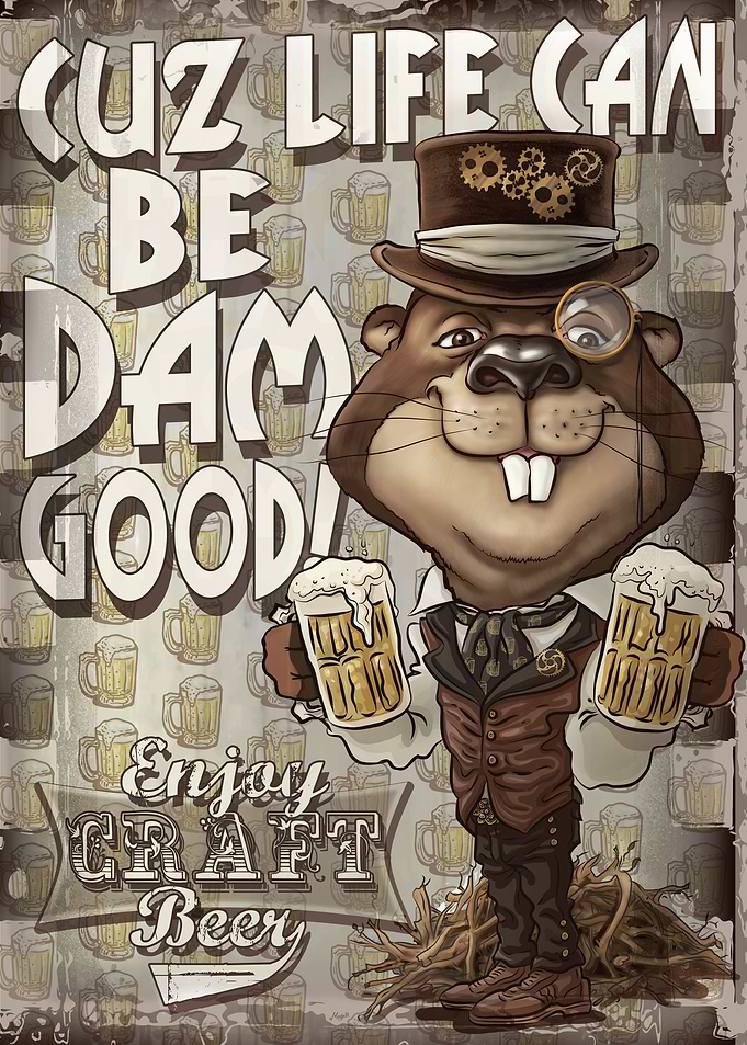Retro Beer Beaver