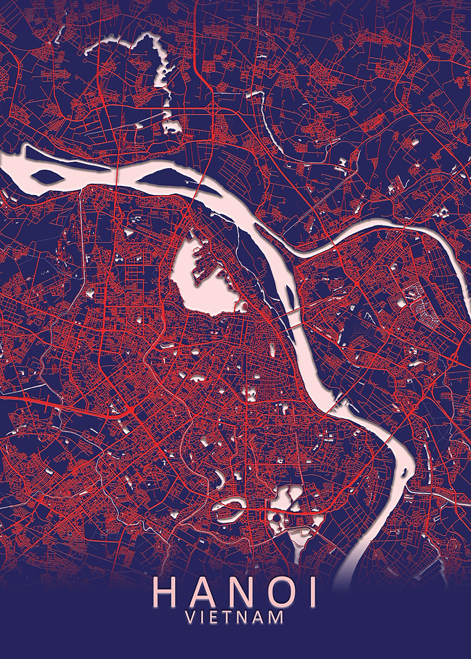 Hanoi Blue City Map