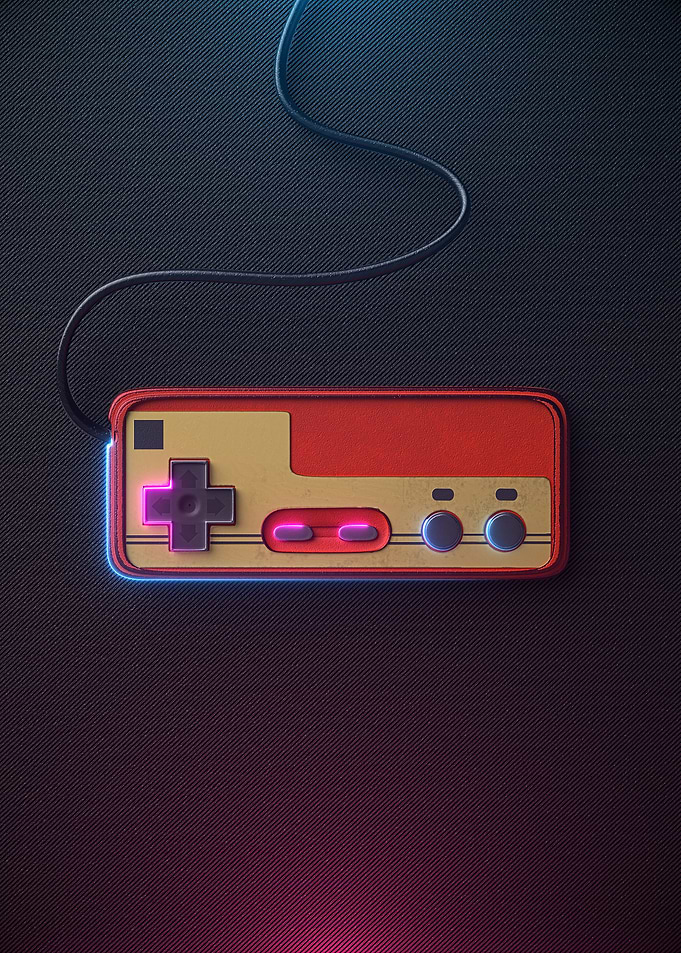 3D N FAMICOM controller