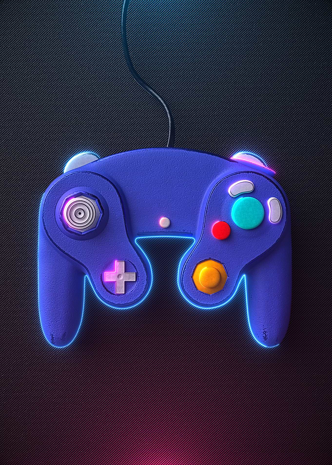 3D N Gamecube controller