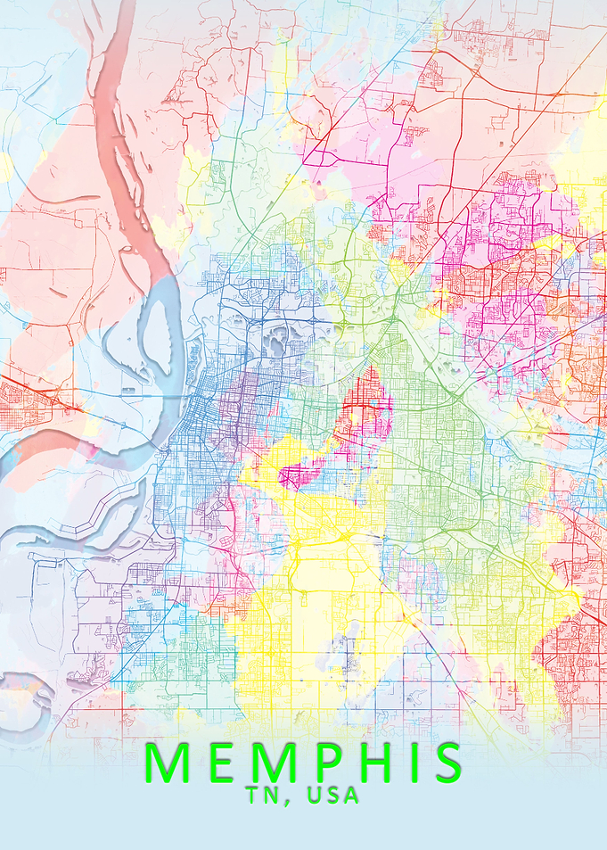 Memphis Splash City Map