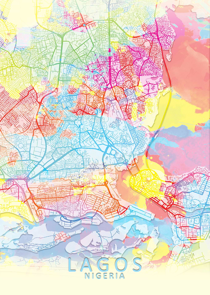 Lagos Colour Splash Map
