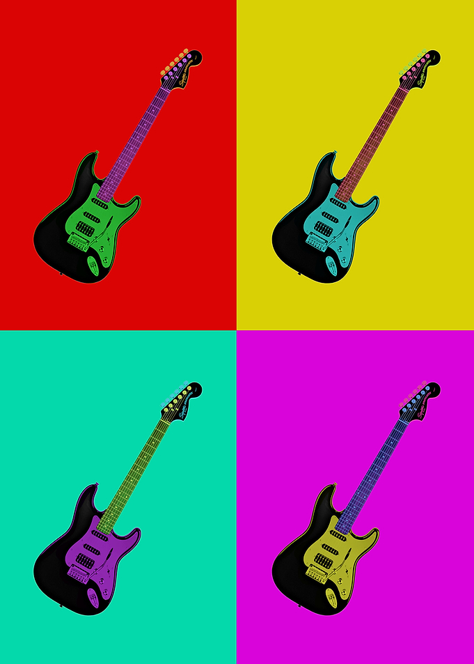 Pop culture retro guitar
