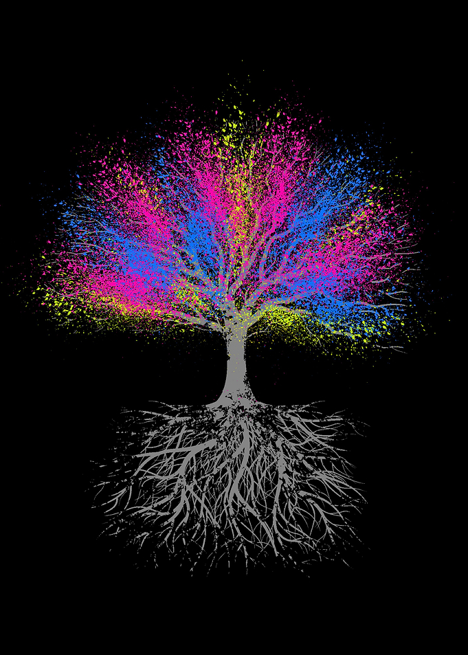 Colored Tree Roots