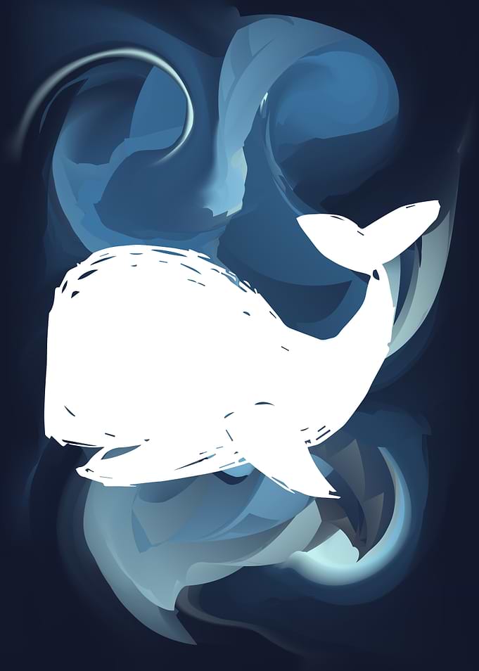 Whale Abstract Painting
