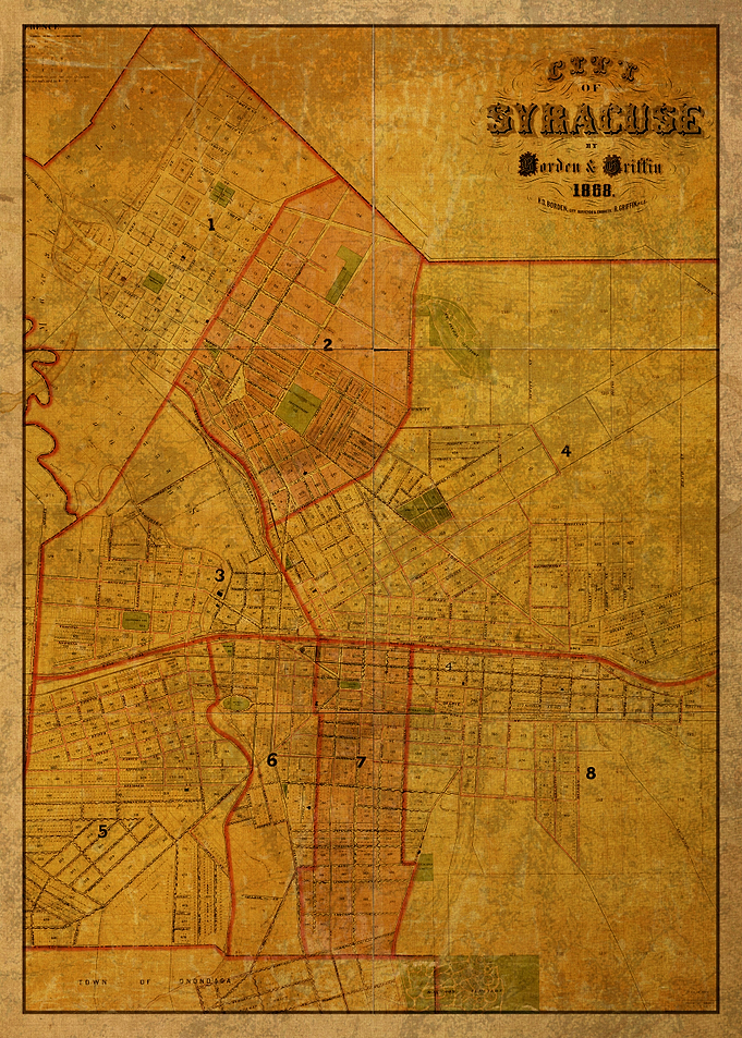 Syracuse New York Map 1868