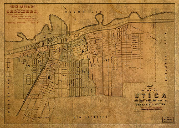 Utica New York Map 1880