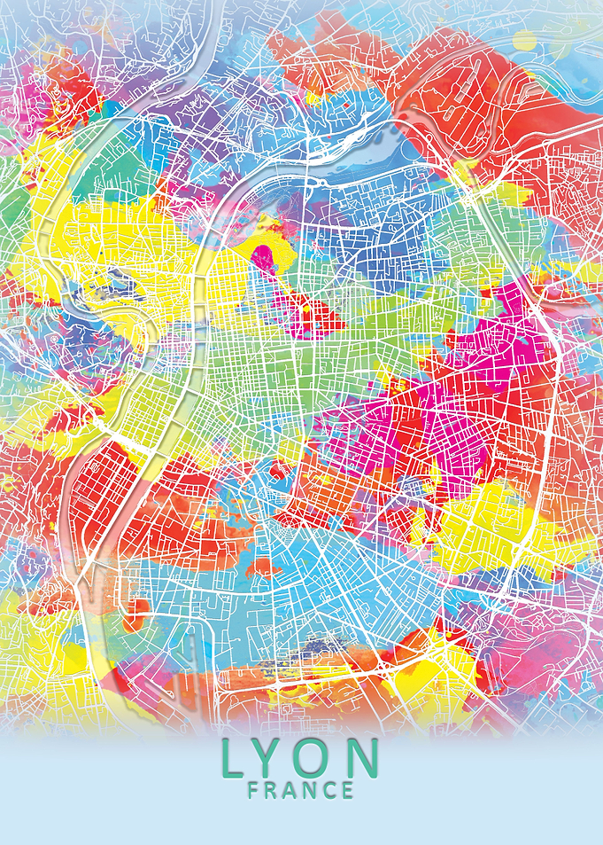 Lyon Colour Splash CityMap