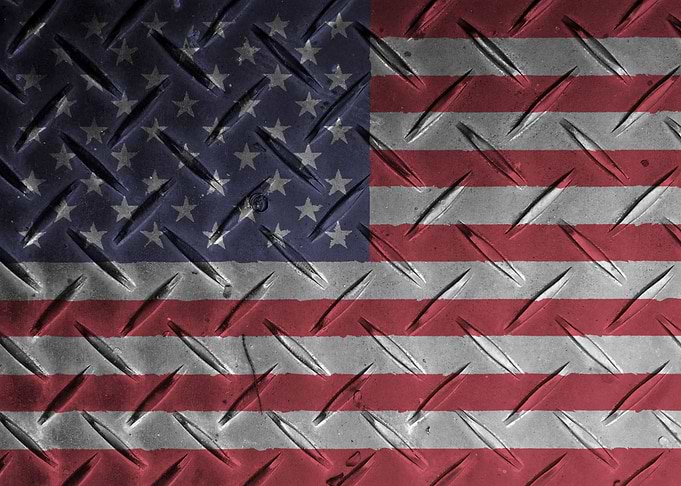 Metal Stars and Stripes