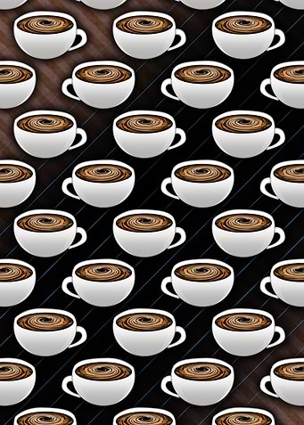 Coffee Cups and Stripes