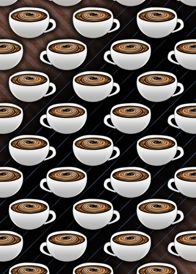 Coffee Cups and Stripes