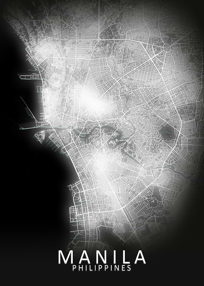 Manila LED Glow City Map