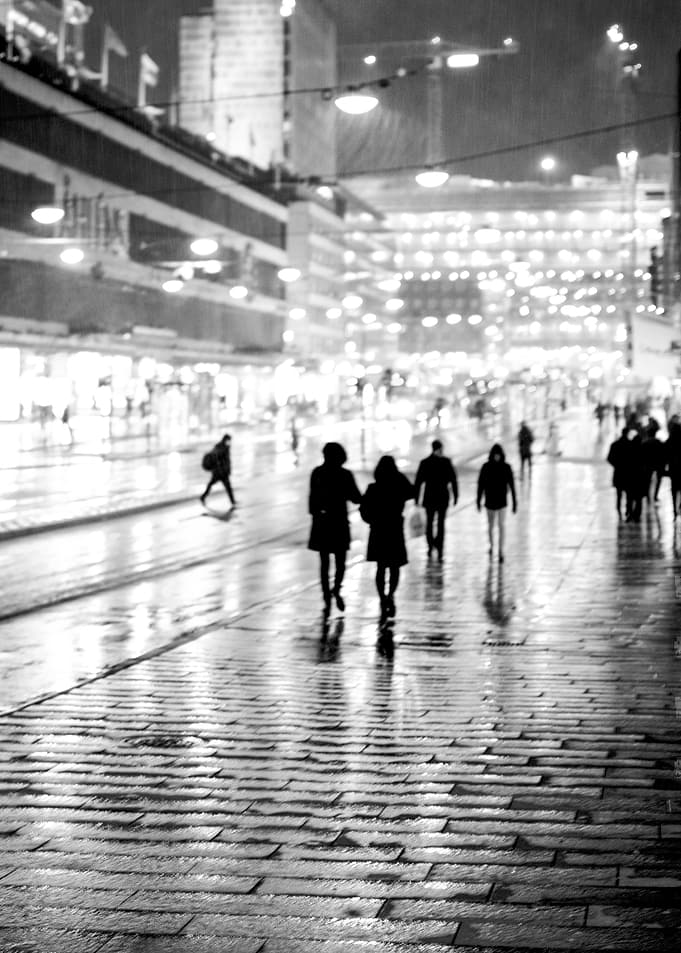 Rain in the city