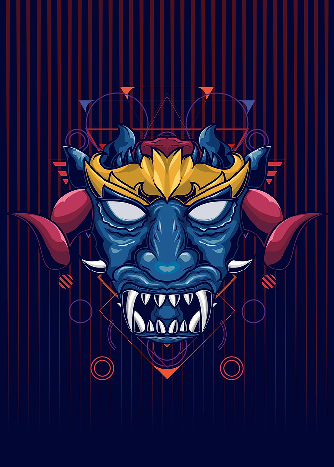 Blue Faced Demon Geometry