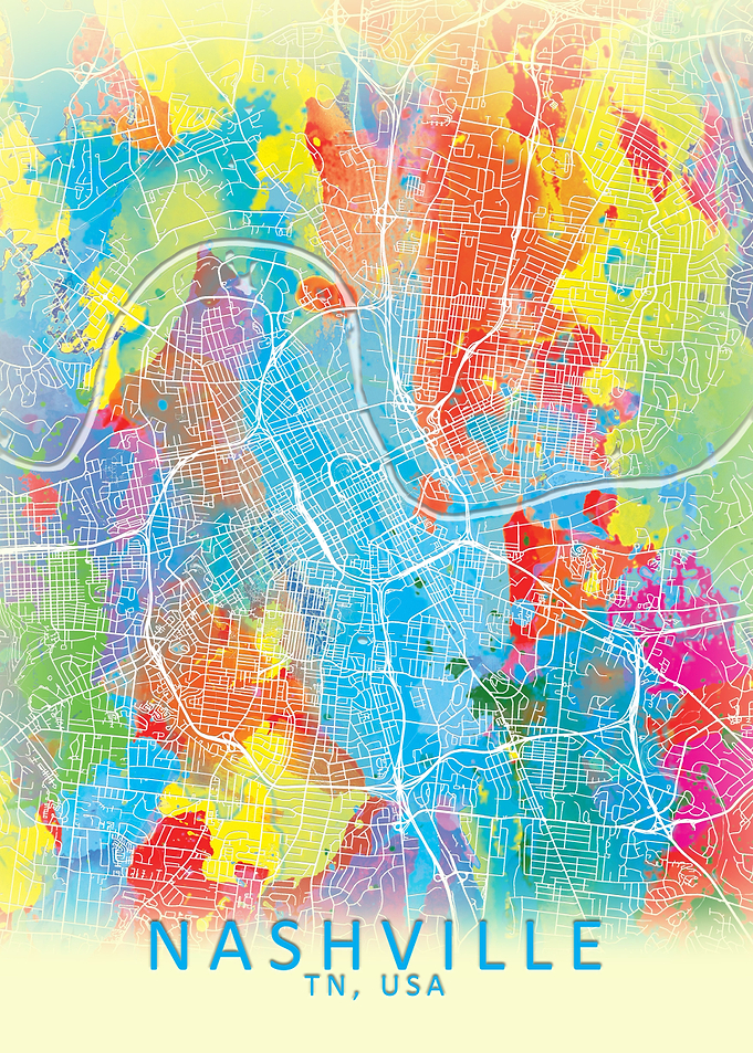 Nashville Splash City Map