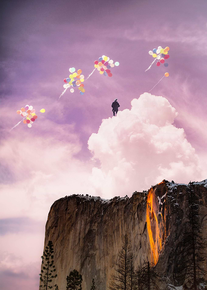 The dreamer and balloons