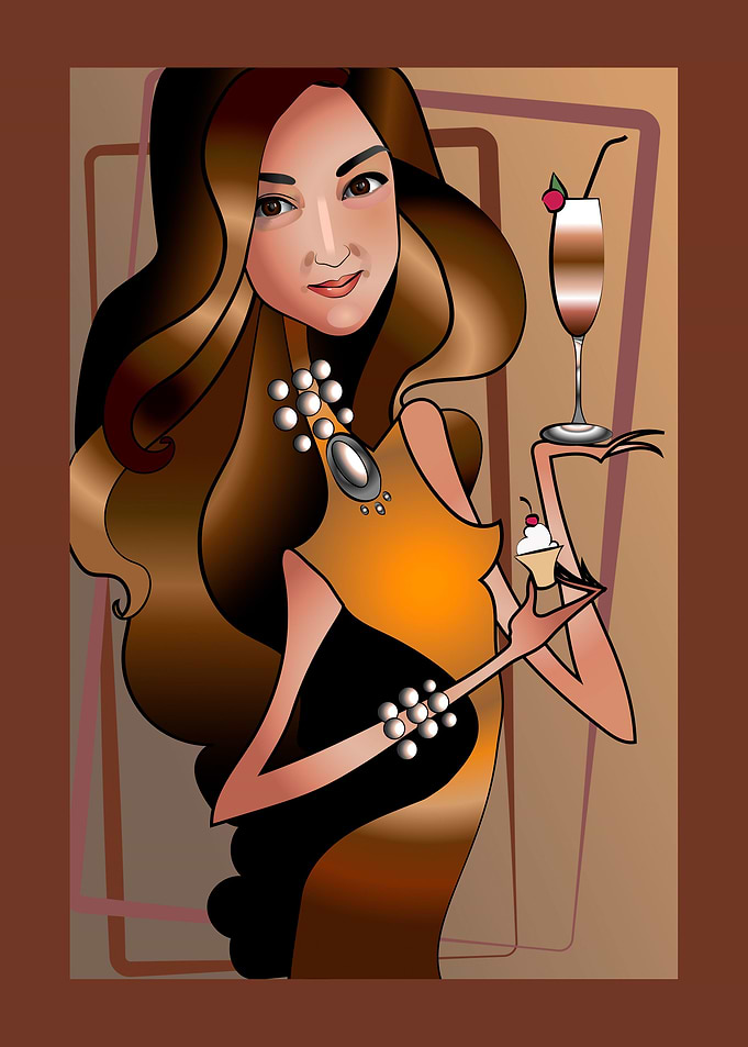 girl with a cocktail