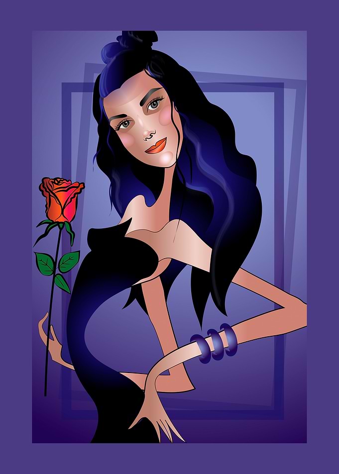 girl with a rose