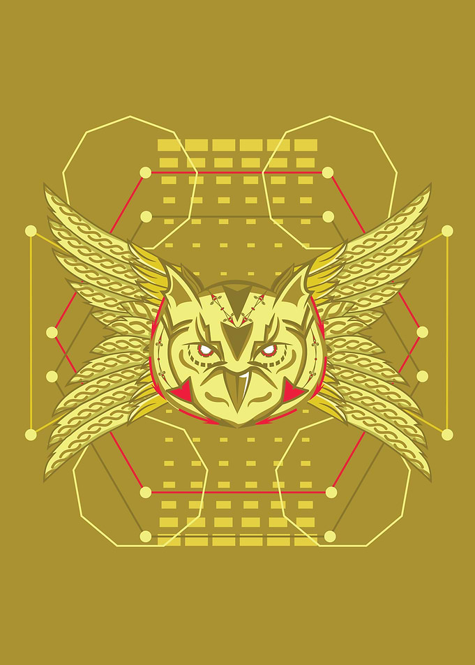 Yellow Owl Sacred Geometry